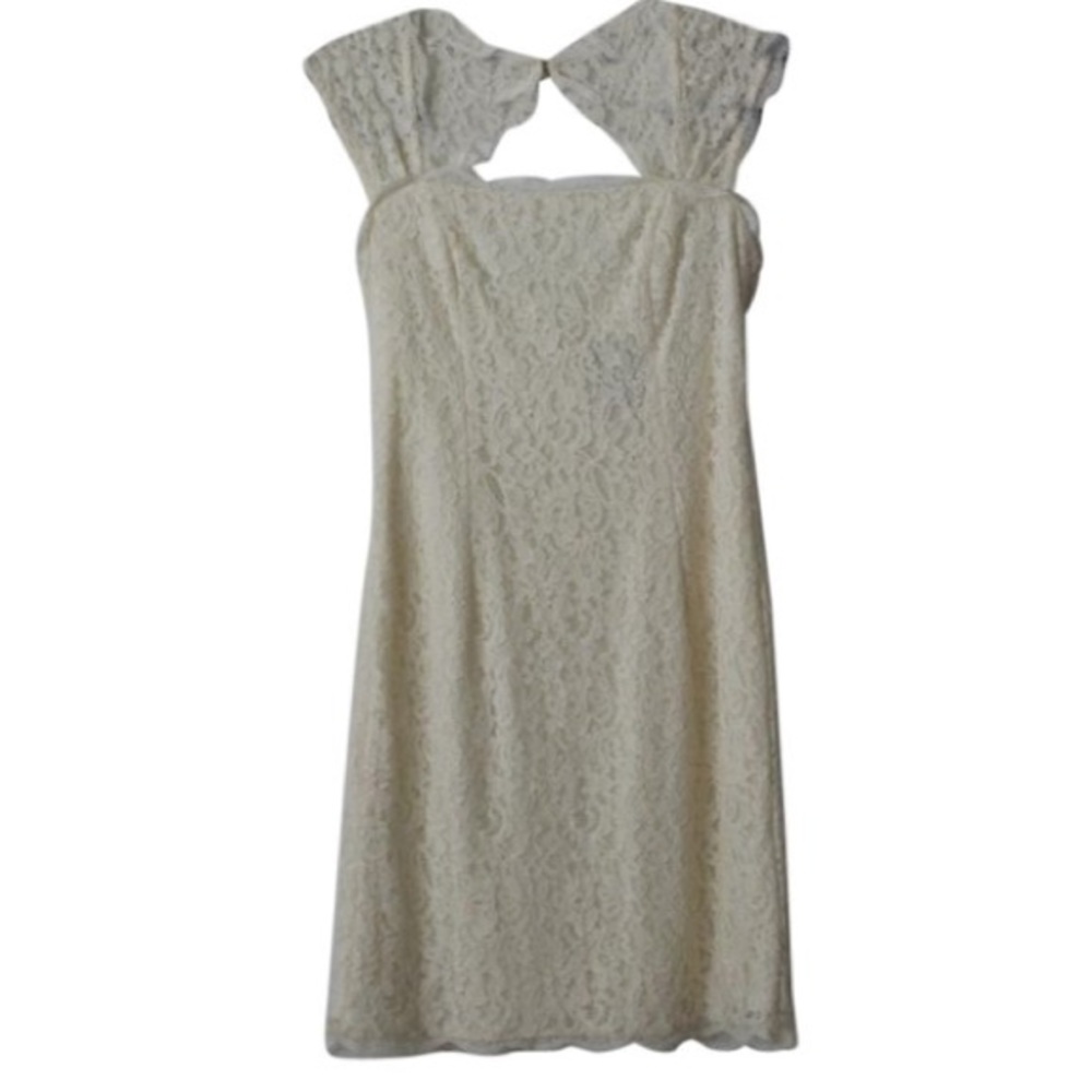 Andriana papell ivory/cream lace gown size 2